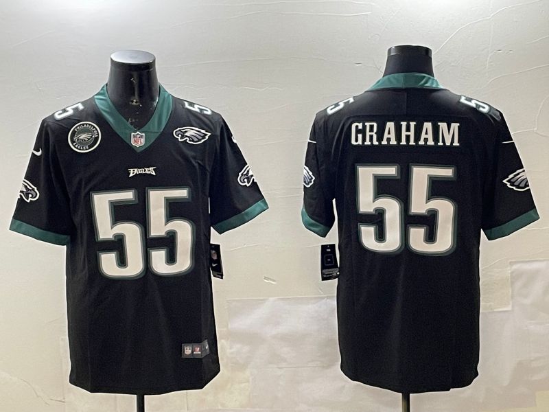 Men Philadelphia Eagles #55 Graham Black Second generations 2025 Nike Vapor Limited NFL Jersey style 5->philadelphia eagles->NFL Jersey